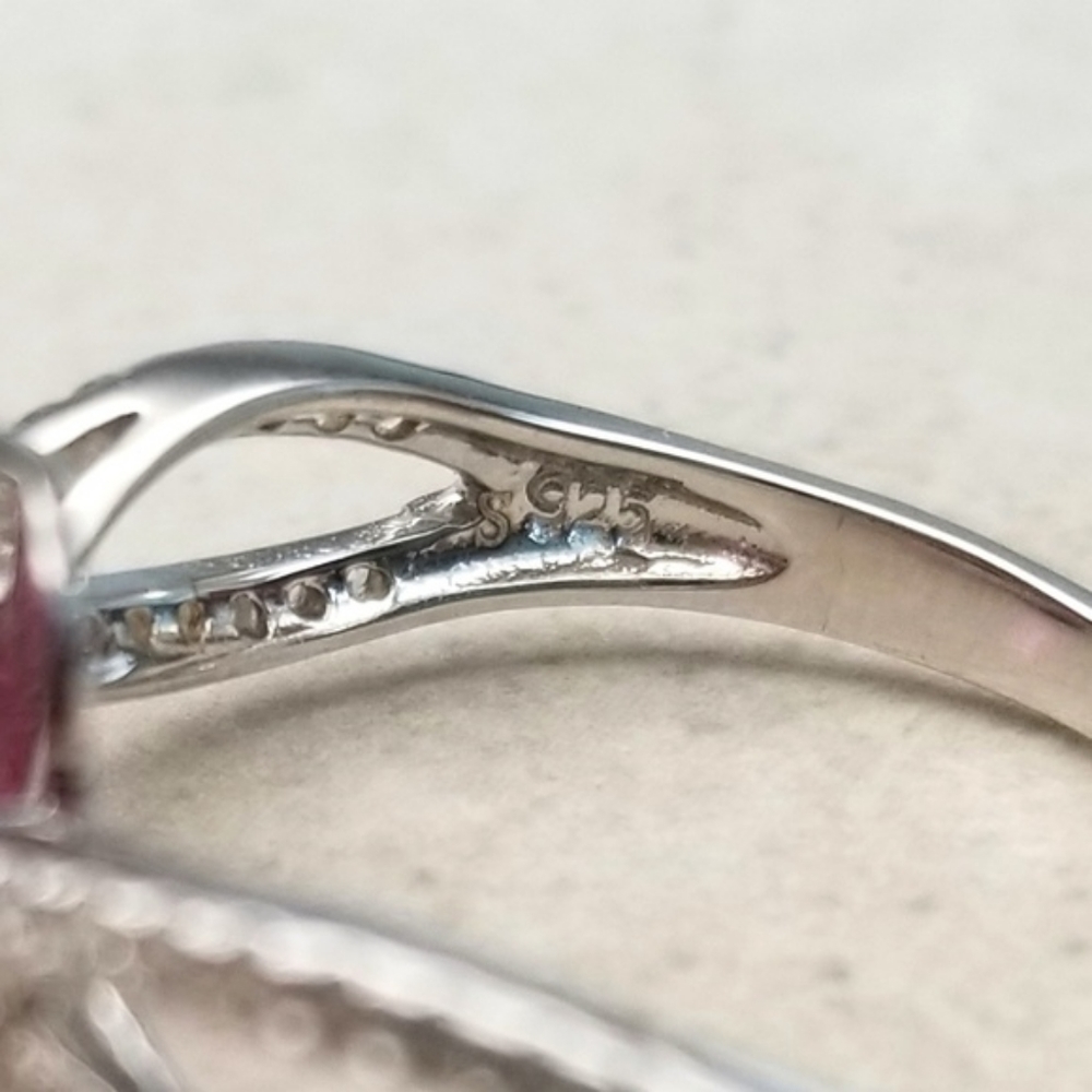 1.75ct Lab Created Pink Sapphire Ring - Picture 8 of 8